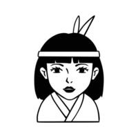 People avatar icon. Girl Avatar Doodle. illustration charaters for social media and networking, user profile, website and app design and development, user profile icons. vector