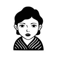 People avatar icon. Girl Avatar Doodle. illustration charaters for social media and networking, user profile, website and app design and development, user profile icons. vector
