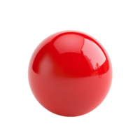 Generated A1 Shiny Red Ball Icon On transparent background. png