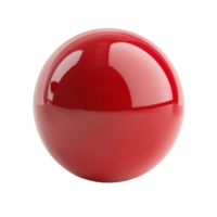 Generated A1 Glossy Red Sphere Symbol On transparent background. png
