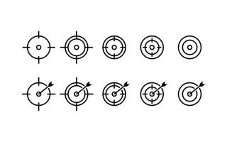 set of icon target design on white background vector