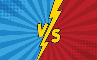 vs background comic duel design template with halftone vector