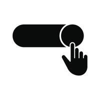 hand click touch enable icon on white background vector
