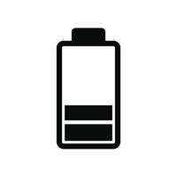 battery icon low design on white background vector