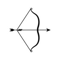 bow and arrow icon design isolated on white background vector