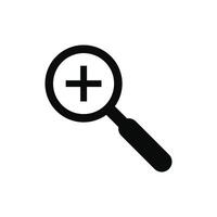 magnifying zoom icon design on white background vector