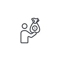 income icon. .Editable stroke.linear style sign for use web design,logo.Symbol illustration. vector