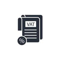 VAT icon. .Editable stroke.linear style sign for use web design,logo.Symbol illustration. vector