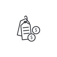 Price icon. .Editable stroke.linear style sign for use web design,logo.Symbol illustration. vector