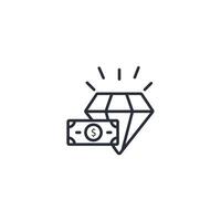 Value icon. .Editable stroke.linear style sign for use web design,logo.Symbol illustration. vector
