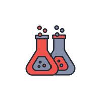 flask icon. .Editable stroke.linear style sign for use web design,logo.Symbol illustration. vector