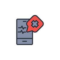 mobile healthcare icon. .Editable stroke.linear style sign for use web design,logo.Symbol illustration. vector