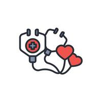 Doctor care icon. .Editable stroke.linear style sign for use web design,logo.Symbol illustration. vector