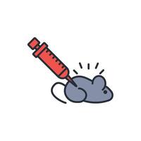 laboratory rat icon. .Editable stroke.linear style sign for use web design,logo.Symbol illustration. vector