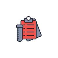 lab report icon. .Editable stroke.linear style sign for use web design,logo.Symbol illustration. vector