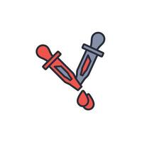 Pipette icon. .Editable stroke.linear style sign for use web design,logo.Symbol illustration. vector