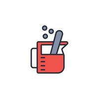 beaker icon. .Editable stroke.linear style sign for use web design,logo.Symbol illustration. vector
