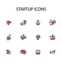 Startup icon set..Editable stroke.linear style sign for use web design,logo.Symbol illustration. vector