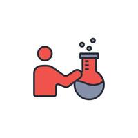 lab technician icon. .Editable stroke.linear style sign for use web design,logo.Symbol illustration. vector