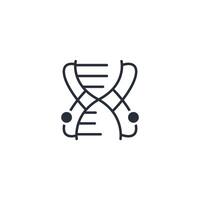 genome icon. .Editable stroke.linear style sign for use web design,logo.Symbol illustration. vector