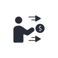 Contribution icon. .Editable stroke.linear style sign for use web design,logo.Symbol illustration. vector