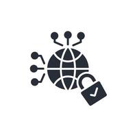 cyber security icon. .Editable stroke.linear style sign for use web design,logo.Symbol illustration. vector