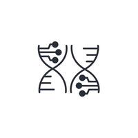 chromosomes icon. .Editable stroke.linear style sign for use web design,logo.Symbol illustration. vector
