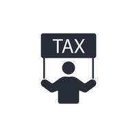 tax burden icon. .Editable stroke.linear style sign for use web design,logo.Symbol illustration. vector