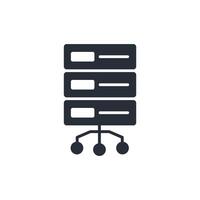 Server icon. .Editable stroke.linear style sign for use web design,logo.Symbol illustration. vector