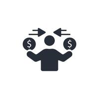 tax refund icon. .Editable stroke.linear style sign for use web design,logo.Symbol illustration. vector
