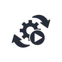 automation icon. .Editable stroke.linear style sign for use web design,logo.Symbol illustration. vector