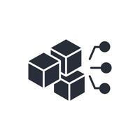 Blockchain icon. .Editable stroke.linear style sign for use web design,logo.Symbol illustration. vector