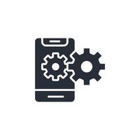 mobile application icon. .Editable stroke.linear style sign for use web design,logo.Symbol illustration. vector