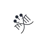 Dna icon. .Editable stroke.linear style sign for use web design,logo.Symbol illustration. vector