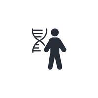 genetic icon. .Editable stroke.linear style sign for use web design,logo.Symbol illustration. vector