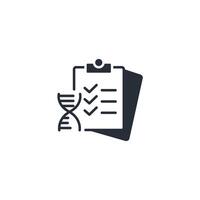 dna test icon. .Editable stroke.linear style sign for use web design,logo.Symbol illustration. vector
