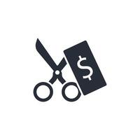 Tax deduction icon. .Editable stroke.linear style sign for use web design,logo.Symbol illustration. vector