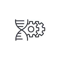 genetic engineering icon. .Editable stroke.linear style sign for use web design,logo.Symbol illustration. vector