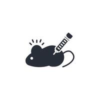 experiment rat icon. .Editable stroke.linear style sign for use web design,logo.Symbol illustration. vector