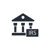 irs tax icon. .Editable stroke.linear style sign for use web design,logo.Symbol illustration. vector