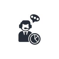 consultant icon. .Editable stroke.linear style sign for use web design,logo.Symbol illustration. vector