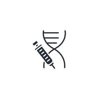 genetic modification icon. .Editable stroke.linear style sign for use web design,logo.Symbol illustration. vector