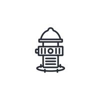 Fire hydrant icon. .Editable stroke.linear style sign for use web design,logo.Symbol illustration. vector