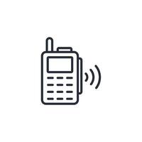 walkie talkie icon. .Editable stroke.linear style sign for use web design,logo.Symbol illustration. vector