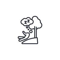Rest icon. .Editable stroke.linear style sign for use web design,logo.Symbol illustration. vector