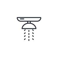 fire sprinkler icon. .Editable stroke.linear style sign for use web design,logo.Symbol illustration. vector