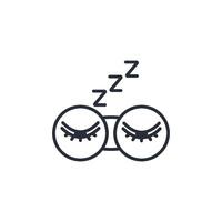 Sleeping mask icon. .Editable stroke.linear style sign for use web design,logo.Symbol illustration. vector