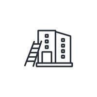 Ladder icon. .Editable stroke.linear style sign for use web design,logo.Symbol illustration. vector