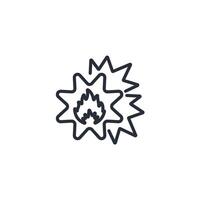 No Fire icon. .Editable stroke.linear style sign for use web design,logo.Symbol illustration. vector