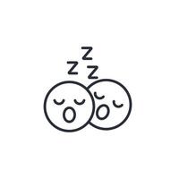 sleeping icon. .Editable stroke.linear style sign for use web design,logo.Symbol illustration. vector